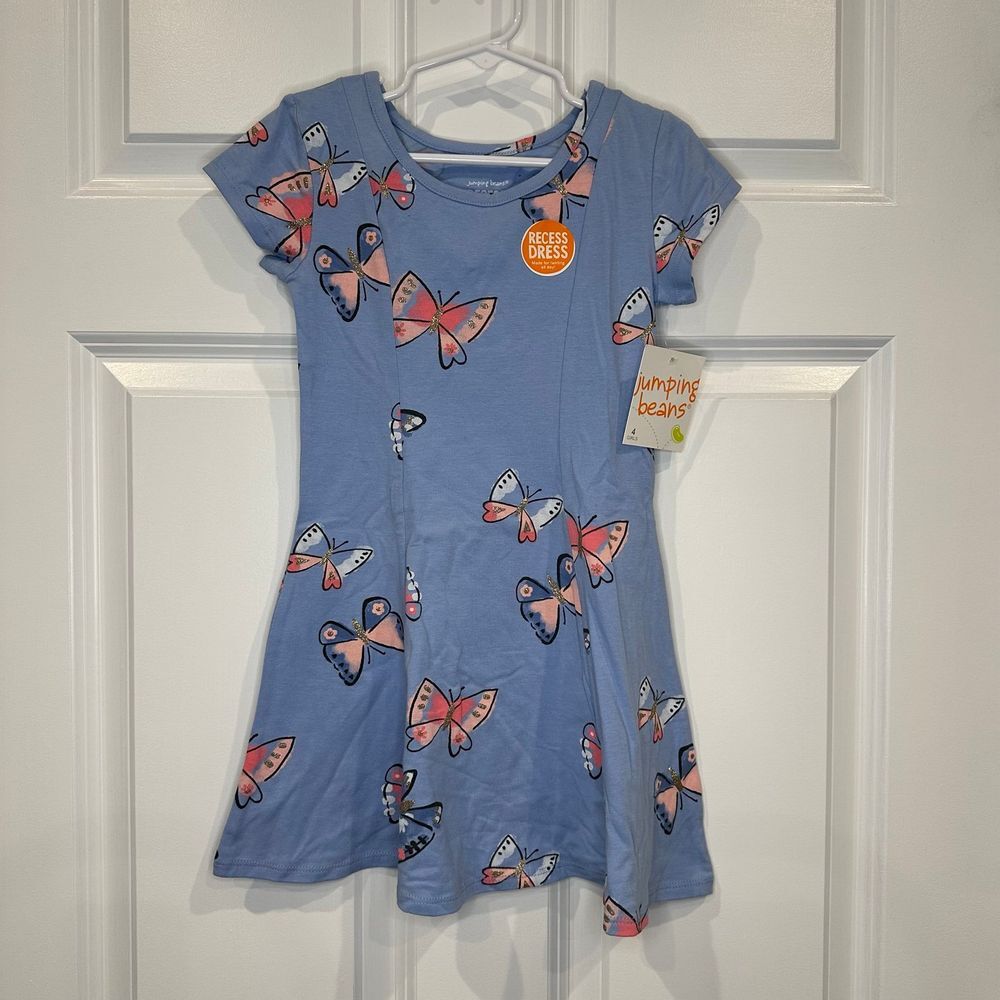 Girls Butterfly Recess Dress Size 4 NWT